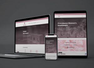 Providence Women’s Health Care Website auf Laptop, Tablet, Smartphone