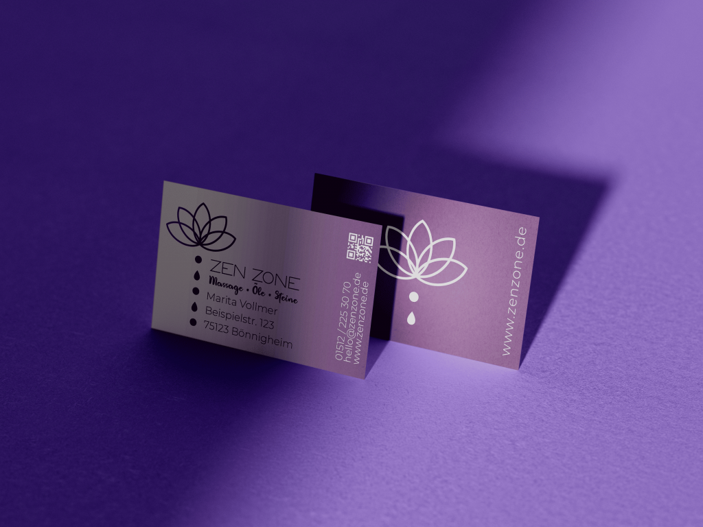 isitenkarten ZEN ZONE im Licht/Schatten, violett